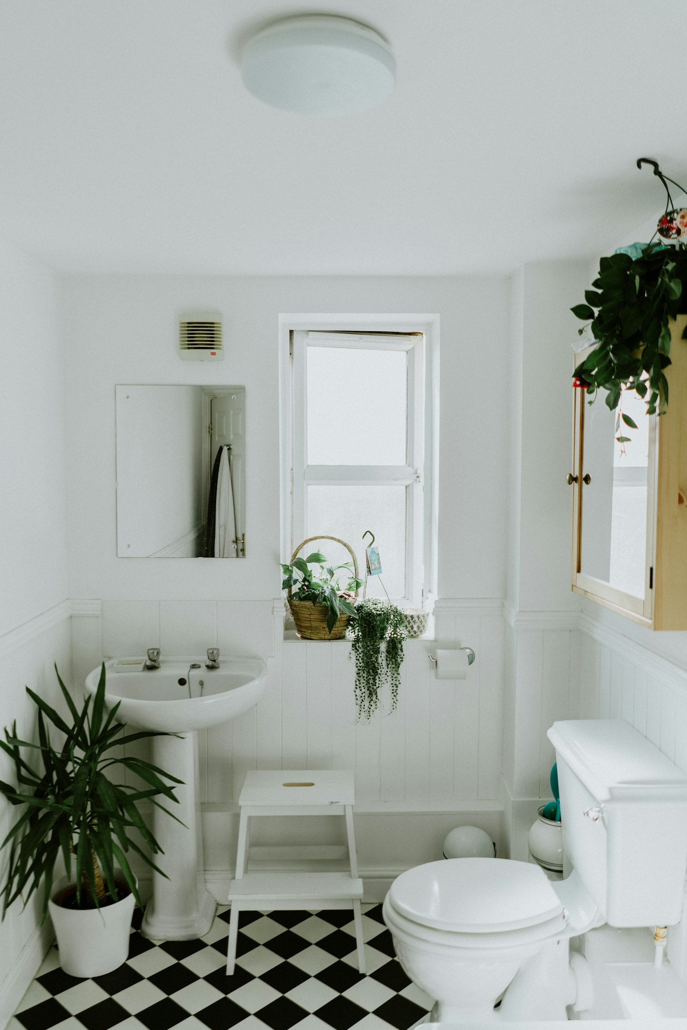 Calm bathroom with stone and soft light