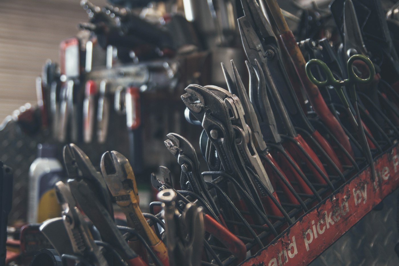 Hand tools used on the cabinetry